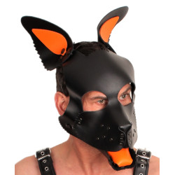 The Red PUPPY SET OREILLES ET LANGUE EN CUIR ORANGE
